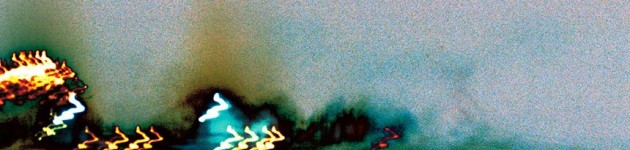 grey turquoise colorful lines streaks, abstract photograph, after midnight II, 2002 by William Oldacre