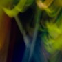 ochre navy green hooked lines 2012 by William Oldacre