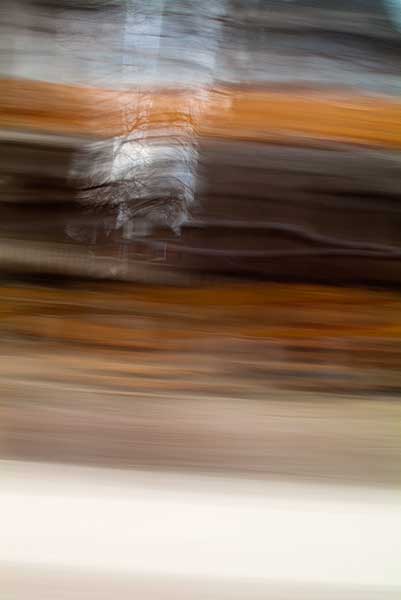 abstract expressionism, city street, urban, movement, motion, brown, orange, vibrant