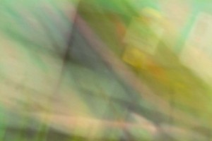 Light Signatures series, day, colour photograph, art, abstract, abstract expressionism, creative, city street, urban, downtown, cityscape, speed, blur, movement, motion, green, yellow, muted, streaks, grids, patterns