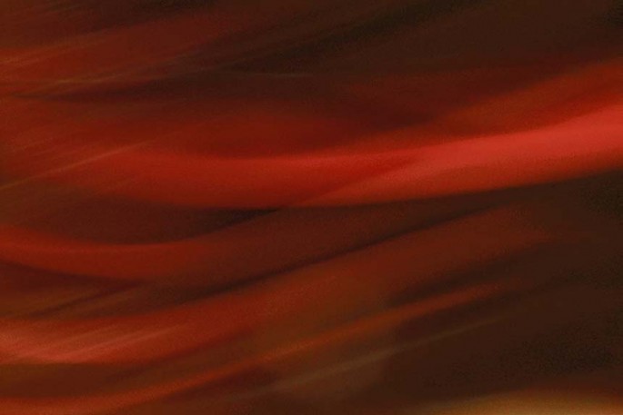 Light Signatures series, day, colour photograph, art, abstract, abstract expressionism, creative, city street, urban, downtown, cityscape, speed, blur, movement, motion, red, muted, streaks, patterns