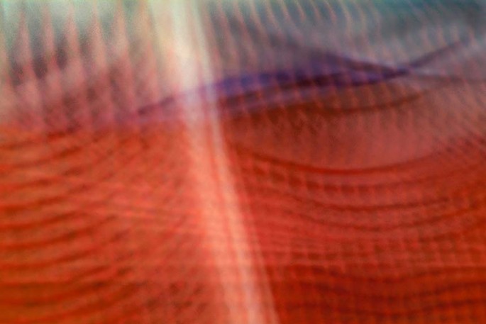Light Signatures series, day, colour photograph, art, abstract, abstract expressionism, creative, city street, urban, downtown, cityscape, speed, blur, movement, motion, red, purple, muted, pulsing, waves, pattern