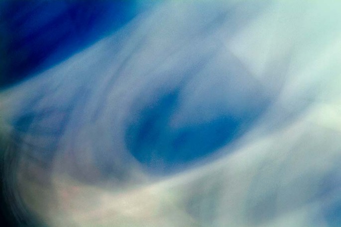 Light Signatures series, day, colour photograph, art, abstract, abstract expressionism, creative, city street, urban, downtown, cityscape, speed, blur, movement, motion, green, blue, muted, swirls, pattern