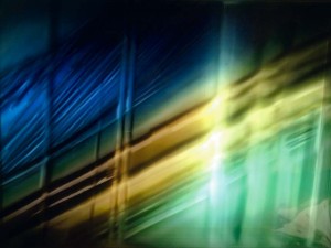Light signatures, 2014, william oldacre, day, colour photograph, art, abstract, abstract expressionism, creative, city street, urban, downtown, cityscape, speed, blur, movement, motion, yellow, gblue, green, vibrant, streaks, shape, 3D, render, animation