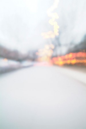 Convergent series, day, colour photograph, art, abstract, abstract expressionism, creative, city street, urban, downtown, cityscape, speed, blur, movement, motion, red, yellow, muted, smear, streaks, shape