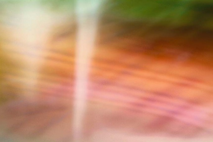 Light Signatures series, day, colour photograph, art, abstract, abstract expressionism, creative, city street, urban, downtown, cityscape, speed, blur, movement, motion, green, orange, pink, muted, frets, stripes, pattern