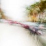 Convergent series, day, colour photograph, art, abstract, abstract expressionism, creative, city street, urban, downtown, cityscape, speed, blur, movement, motion, yellow, green, red, blue, muted, wedge, shape
